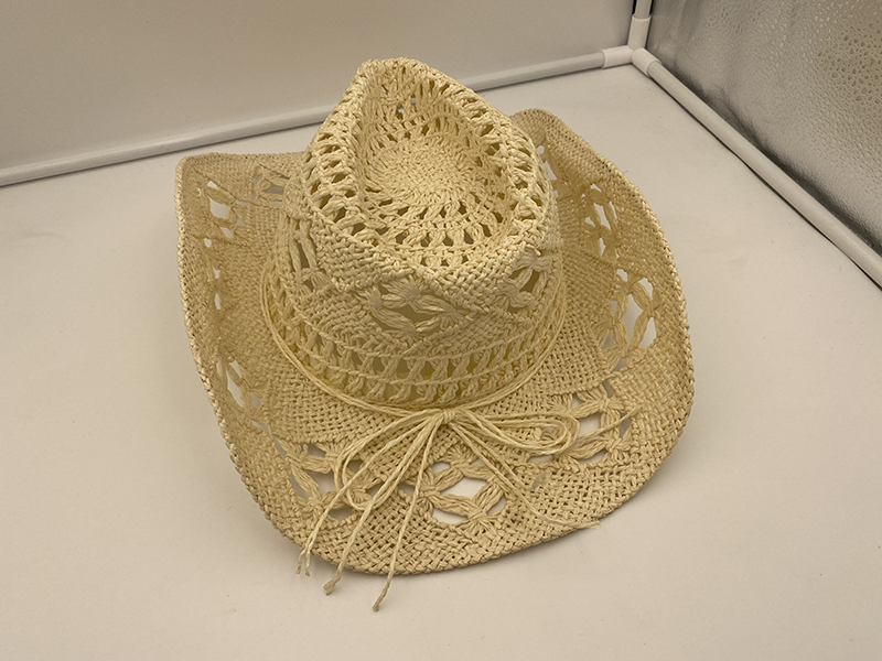 product image for the Cowboy Hollow Out Flower Straw Hat